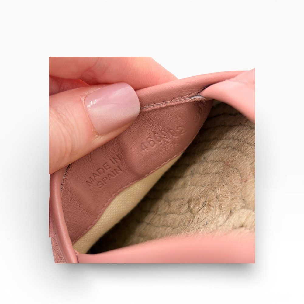 Gucci‎ GG Monogram Canvas Espadrilles 38.5 Pink Logo Slip On Flats Spain Luxury - Picture 10 of 11